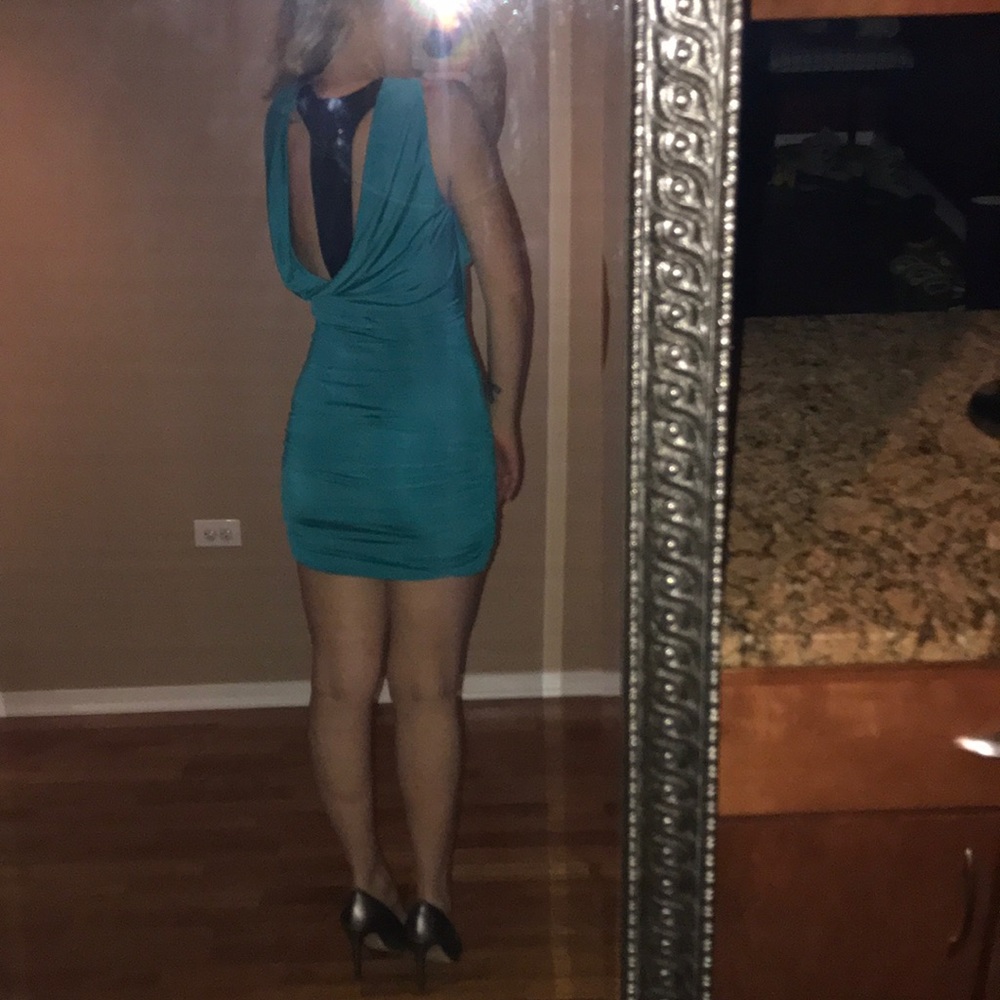 💛 SALE Arden B Teal Club Dress with Racer Back - Picture 6 of 8